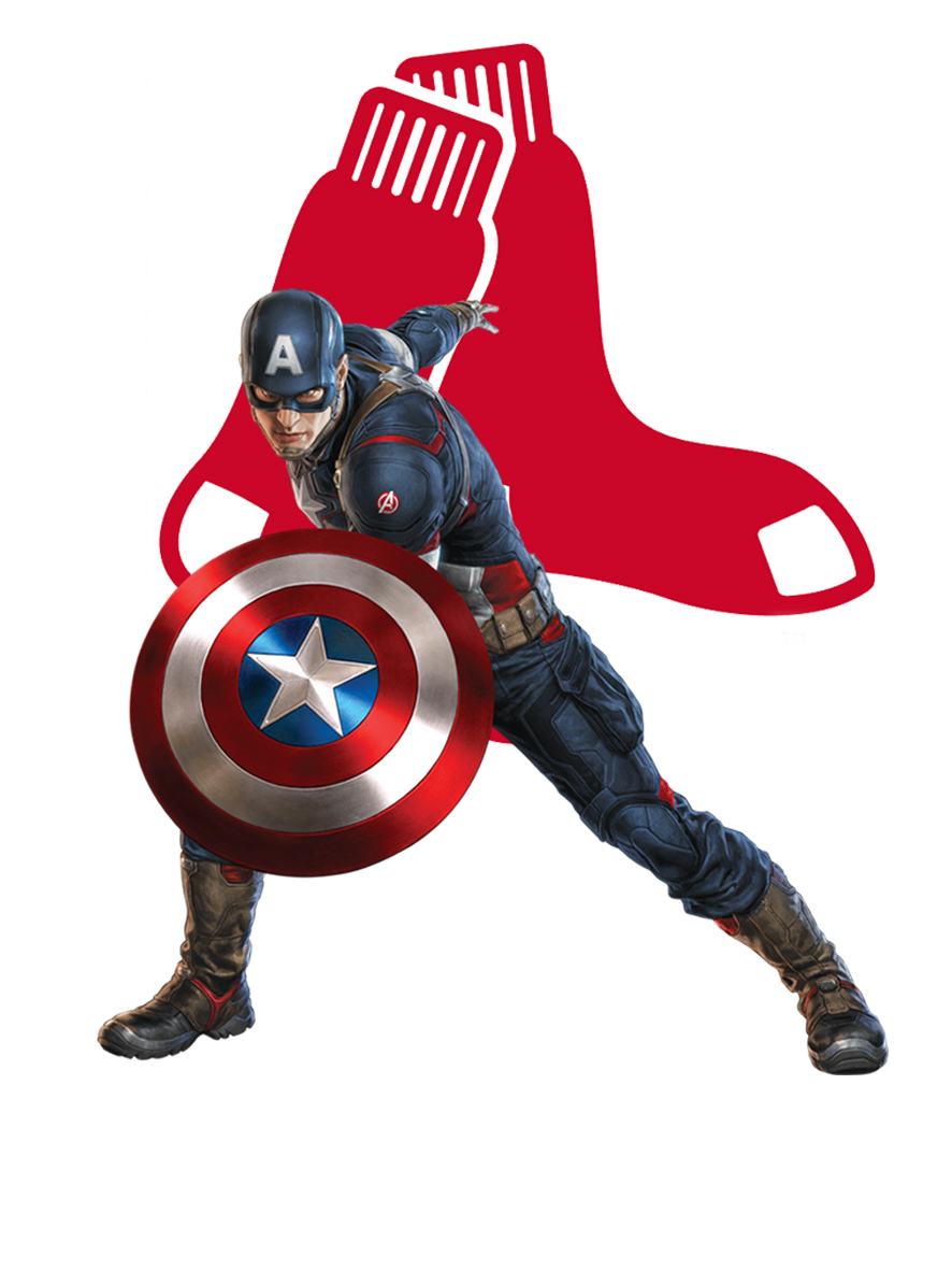 Boston Red Sox Captain America Logo vinyl decal